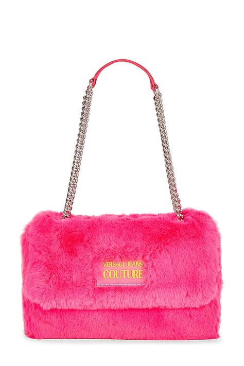 Versace Jeans Couture Fluffy Bag in Fuschia